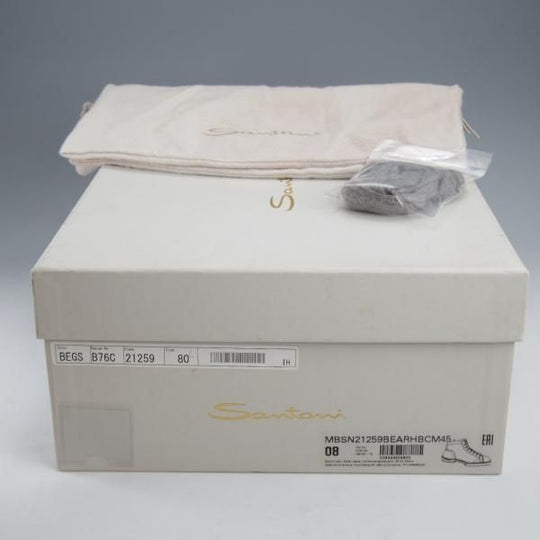 未使用★(伊)サントーニ SIZE 8【定価￥91,300-★マウンテンブーツ/灰茶】スエード/メンズ/レースアップブーツ/Santoni★k202