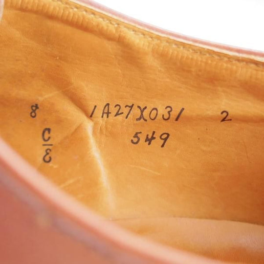 極上★オールデン 8E【現行定価13万円以上★モディファイドラスト/Vチップ/旧ロゴ】549/カーフ/茶/ALDEN★k206