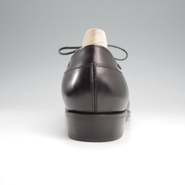 未使用★(福岡)Corno blu/コルノブルゥ UK7.5程度【現オーダー価格￥96,800〜★専用シューツリー付/セミブローグ】カーフ/黒★k209