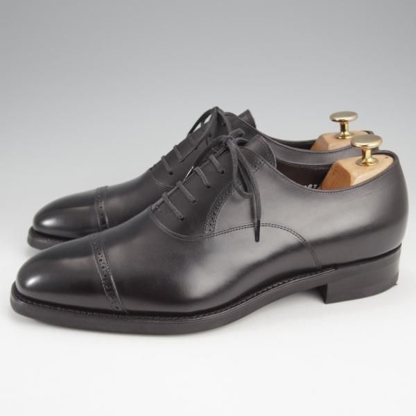 ほぼ試着程度★三陽山長 SIZE 7【定価￥80,300-★勇也/R3010ラスト】パンチドキャップトゥ/カーフ/黒/メンズ/YUYA/Sanyo Yamacho★k212