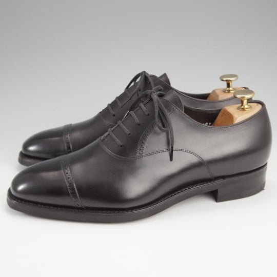 ほぼ試着程度★三陽山長 SIZE 7【定価￥80,300-★勇也/R3010ラスト】パンチドキャップトゥ/カーフ/黒/メンズ/YUYA/Sanyo Yamacho★k212