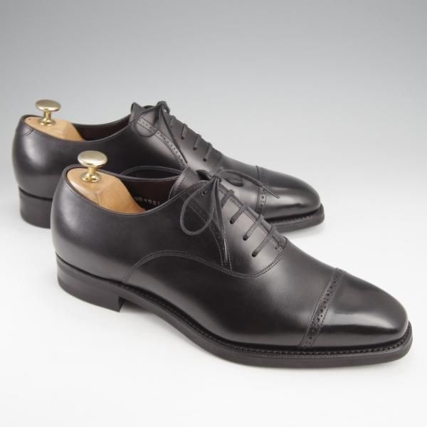 ほぼ試着程度★三陽山長 SIZE 7【定価￥80,300-★勇也/R3010ラスト】パンチドキャップトゥ/カーフ/黒/メンズ/YUYA/Sanyo Yamacho★k212