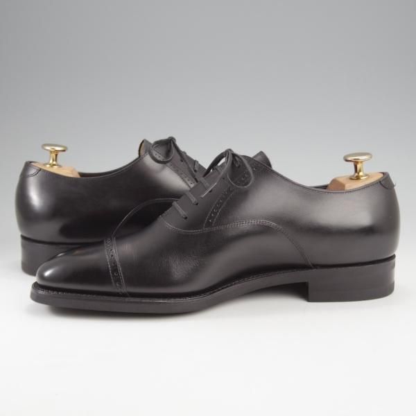 ほぼ試着程度★三陽山長 SIZE 7【定価￥80,300-★勇也/R3010ラスト】パンチドキャップトゥ/カーフ/黒/メンズ/YUYA/Sanyo Yamacho★k212