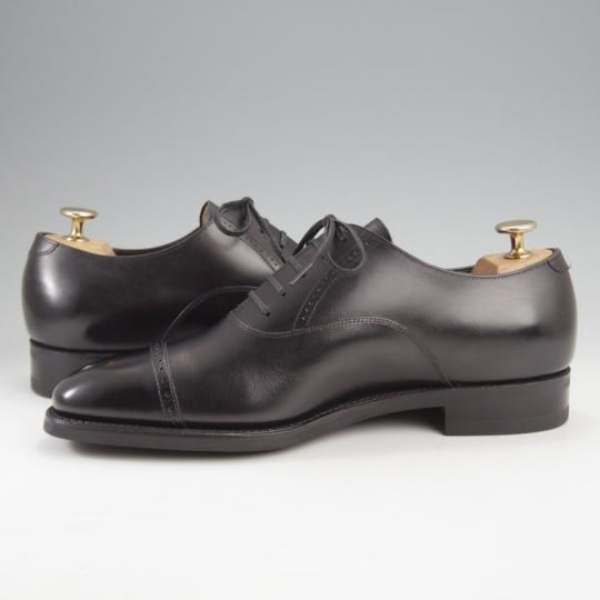 ほぼ試着程度★三陽山長 SIZE 7【定価￥80,300-★勇也/R3010ラスト】パンチドキャップトゥ/カーフ/黒/メンズ/YUYA/Sanyo Yamacho★k212