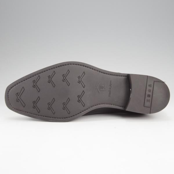 ほぼ試着程度★三陽山長 SIZE 7【定価￥80,300-★勇也/R3010ラスト】パンチドキャップトゥ/カーフ/黒/メンズ/YUYA/Sanyo Yamacho★k212