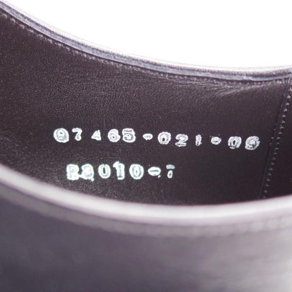 ほぼ試着程度★三陽山長 SIZE 7【定価￥80,300-★勇也/R3010ラスト】パンチドキャップトゥ/カーフ/黒/メンズ/YUYA/Sanyo Yamacho★k212