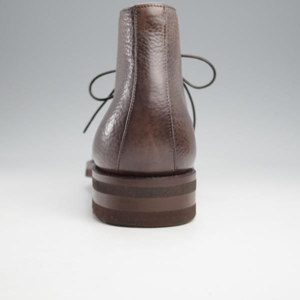 未使用★(伊)サントーニ SIZE 8【貴重★グッドイヤー・ボローニャ製法/チャッカブーツ】11764/グレインレザー/灰茶/メンズ/Santoni★k234