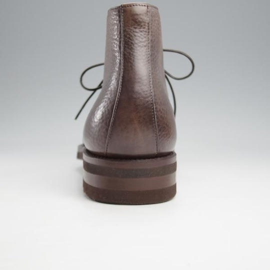 未使用★(伊)サントーニ SIZE 8【貴重★グッドイヤー・ボローニャ製法/チャッカブーツ】11764/グレインレザー/灰茶/メンズ/Santoni★k234