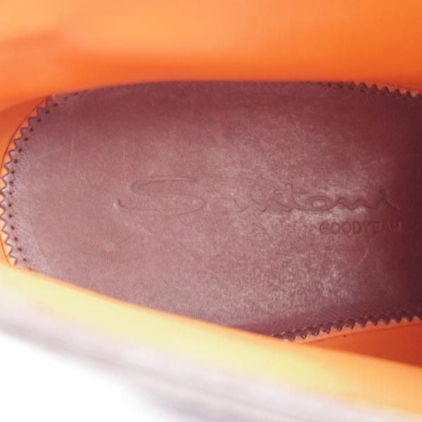 未使用★(伊)サントーニ SIZE 8【貴重★グッドイヤー・ボローニャ製法/チャッカブーツ】11764/グレインレザー/灰茶/メンズ/Santoni★k234