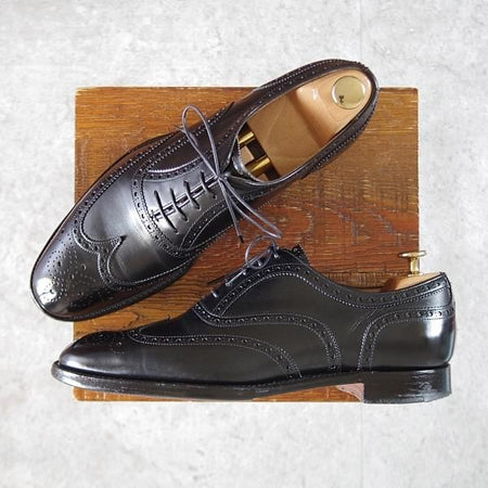 ★(英)チーニー 7.5F【定価￥82,500-★ARTHUR 3/アーサー/125ラスト】フルブローグ/カーフ/黒/メンズ/CHEANEY★k235