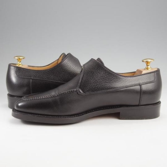 美品★(伊)タニノクリスチー SIZE 6【貴重★ブラックラピド製法/CORDEO/モンクストラップ】コルデオ/シボ革/黒/TANINO CRISCI★k237