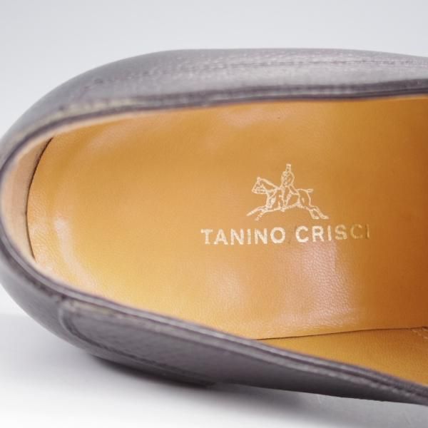 美品★(伊)タニノクリスチー SIZE 6【貴重★ブラックラピド製法/CORDEO/モンクストラップ】コルデオ/シボ革/黒/TANINO CRISCI★k237