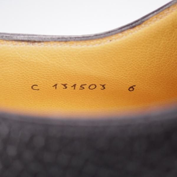 美品★(伊)タニノクリスチー SIZE 6【貴重★ブラックラピド製法/CORDEO/モンクストラップ】コルデオ/シボ革/黒/TANINO CRISCI★k237