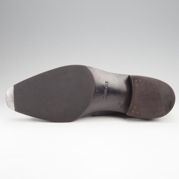 極上★(仏)Corthay/コルテ SIZE 7.5【定価20万円程度★Arca/アルカ/プレーントゥ】Vフロント/カーフ/黒/メンズ★k239