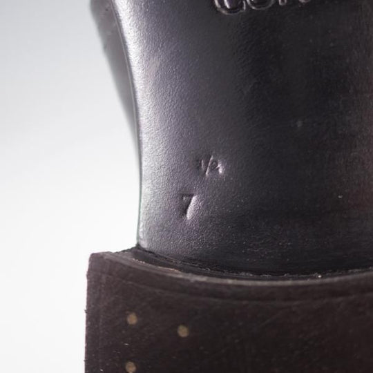 極上★(仏)Corthay/コルテ SIZE 7.5【定価20万円程度★Arca/アルカ/プレーントゥ】Vフロント/カーフ/黒/メンズ★k239