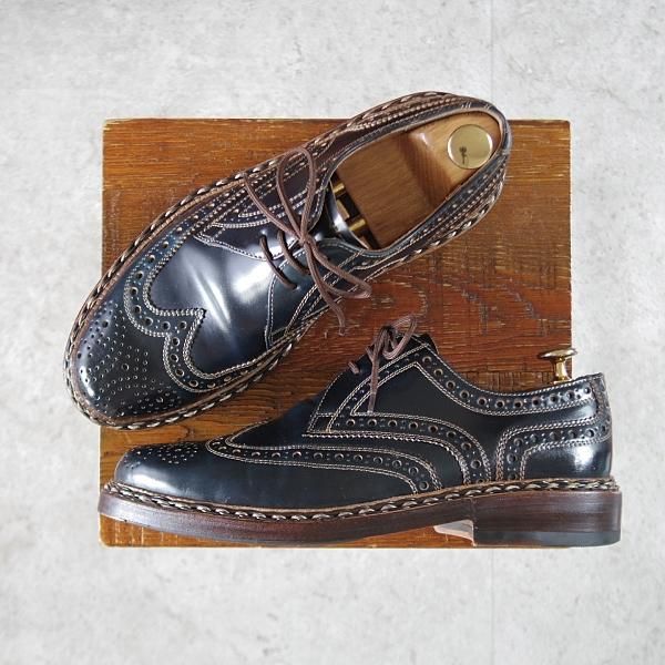 極美品★(独)ハインリッヒ・ディンケラッカー SIZE 5.5【モデル定価￥193,600-★コードバン/BUDA/ブダ】紺/Heinrich Dinkelacker★k240