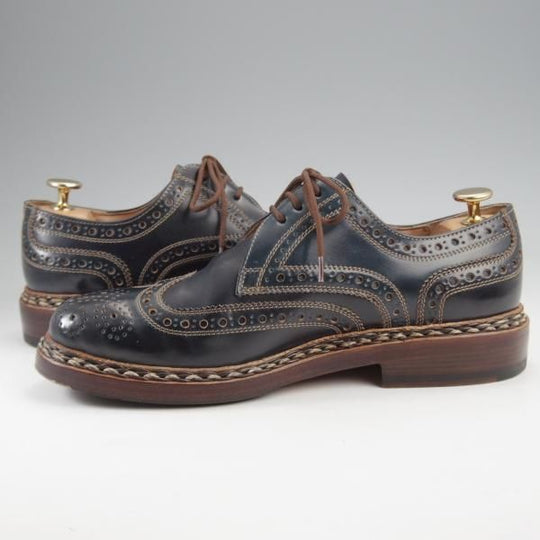 極美品★(独)ハインリッヒ・ディンケラッカー SIZE 5.5【モデル定価￥193,600-★コードバン/BUDA/ブダ】紺/Heinrich Dinkelacker★k240