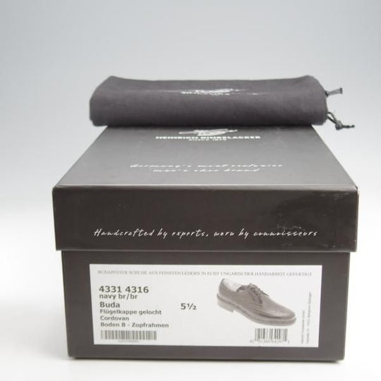 極美品★(独)ハインリッヒ・ディンケラッカー SIZE 5.5【モデル定価￥193,600-★コードバン/BUDA/ブダ】紺/Heinrich Dinkelacker★k240