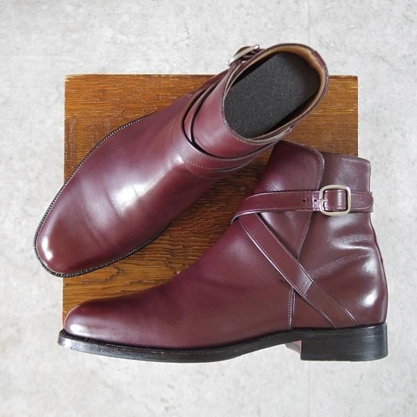 極上★(伊)F.LLIジャコメッティ SIZE 39【定価￥151,800-★ジョッパーブーツ/FG337】(仏)デュプイ社のカーフ/赤茶/Giacometti★k244