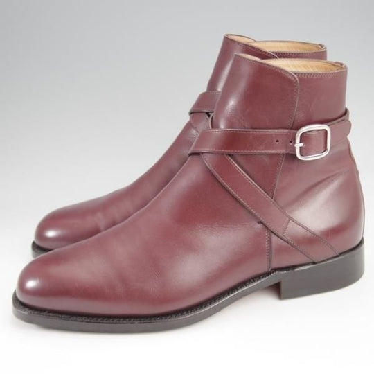 極上★(伊)F.LLIジャコメッティ SIZE 39【定価￥151,800-★ジョッパーブーツ/FG337】(仏)デュプイ社のカーフ/赤茶/Giacometti★k244