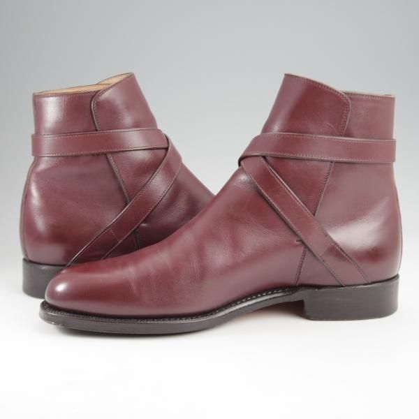 極上★(伊)F.LLIジャコメッティ SIZE 39【定価￥151,800-★ジョッパーブーツ/FG337】(仏)デュプイ社のカーフ/赤茶/Giacometti★k244