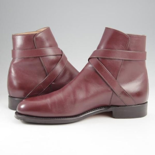 極上★(伊)F.LLIジャコメッティ SIZE 39【定価￥151,800-★ジョッパーブーツ/FG337】(仏)デュプイ社のカーフ/赤茶/Giacometti★k244