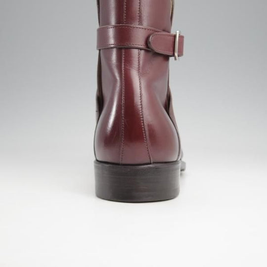 極上★(伊)F.LLIジャコメッティ SIZE 39【定価￥151,800-★ジョッパーブーツ/FG337】(仏)デュプイ社のカーフ/赤茶/Giacometti★k244