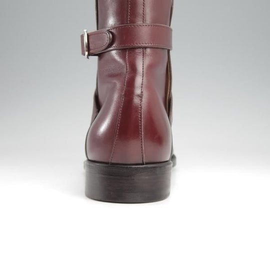 極上★(伊)F.LLIジャコメッティ SIZE 39【定価￥151,800-★ジョッパーブーツ/FG337】(仏)デュプイ社のカーフ/赤茶/Giacometti★k244