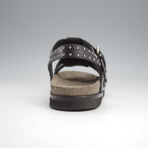極上★チャーチ(レディース) SIZE 37【★BRITNEY MET/レザーサンダル/スタッズ】カーフ/黒/Church's★k245