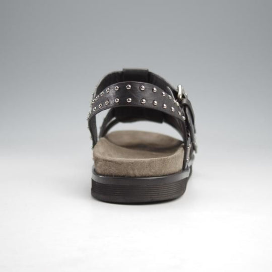 極上★チャーチ(レディース) SIZE 37【★BRITNEY MET/レザーサンダル/スタッズ】カーフ/黒/Church's★k245