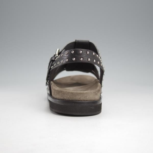 極上★チャーチ(レディース) SIZE 37【★BRITNEY MET/レザーサンダル/スタッズ】カーフ/黒/Church's★k245
