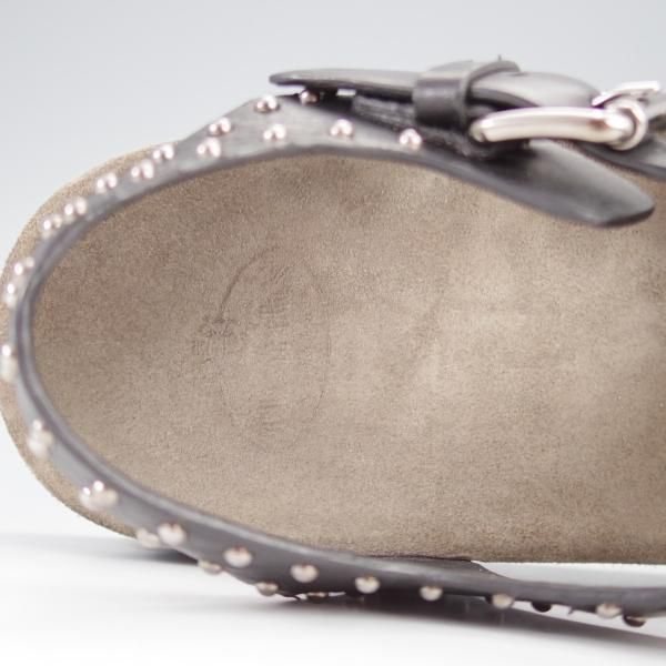 極上★チャーチ(レディース) SIZE 37【★BRITNEY MET/レザーサンダル/スタッズ】カーフ/黒/Church's★k245