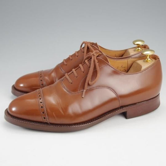 極上★チャーチ 60F/UK6【貴重★旧チャーチのブックバインダーカーフ仕様/Barcroft】84ラスト/パンチドキャップトゥ/茶/Church's★k247