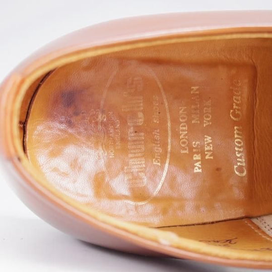 極上★チャーチ 60F/UK6【貴重★旧チャーチのブックバインダーカーフ仕様/Barcroft】84ラスト/パンチドキャップトゥ/茶/Church's★k247