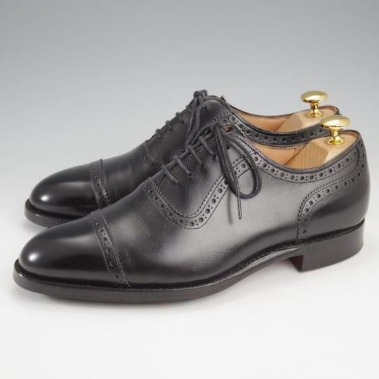 極上★(英)チーニー 5F【定価￥68,200-★クォーターブローグ/FENCHURCH】11028ラスト/フェンチャーチ/カーフ/黒/メンズ/CHEANEY★k248