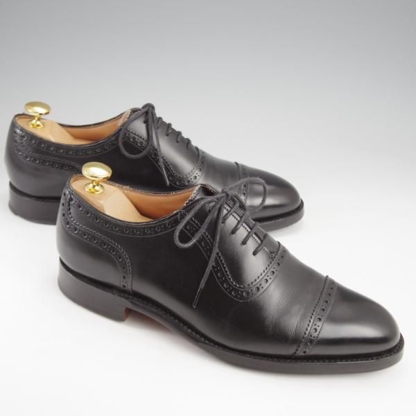 極上★(英)チーニー 5F【定価￥68,200-★クォーターブローグ/FENCHURCH】11028ラスト/フェンチャーチ/カーフ/黒/メンズ/CHEANEY★k248