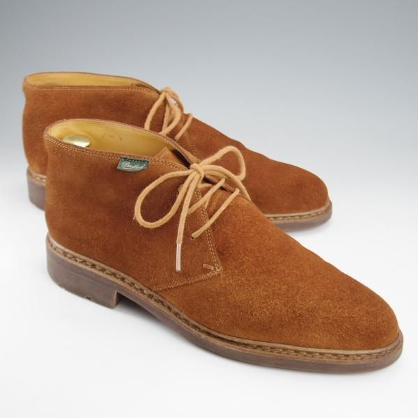 極美品★パラブーツ SIZE 7.5【モデル定価￥75,900-★チャッカブーツ/Lully】ルーリー/ギャラクシーソール/スエード/茶/Paraboot★k249