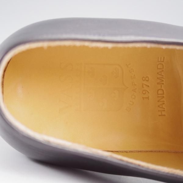 未使用★(東欧)VASS/ヴァーシュ SIZE 39.5【モデル定価￥143,000-★Alt English/ストレートチップ】Uラスト/カーフ/黒★k253