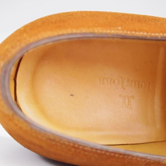 極上★ジョンロブ 6.5E【★クォーターブローグ/AVON/8000ラスト】エイボン/スエード/茶/メンズ/JOHN LOBB★k254