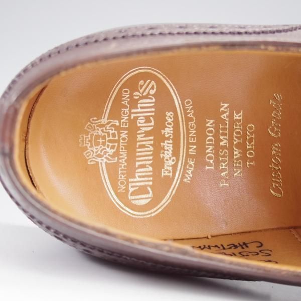 極上★チャーチ 60F/UK6【定価￥176,000-★チェットウィンド/CHETWYND】173ラスト/フルブローグ/ネバダカーフ/EBONY/濃茶/Church'★k255