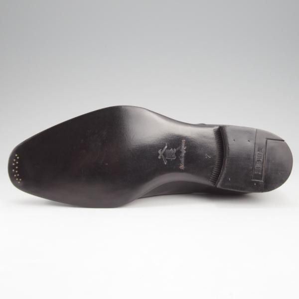 未使用★三陽山長 SIZE 7【定価￥80,300-★友也/ストレートチップ/R3010】カーフ/黒/メンズ/TOMOYA/Sanyo Yamacho★k257