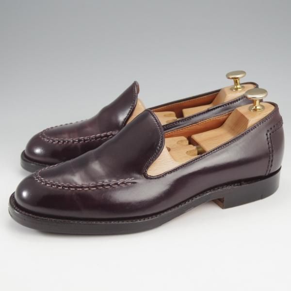 極美品★オールデン 6.5D【現行定価17万円程度★コードバン/ビームス別注/N6214】マディソン/スリッポン/ローファー/赤茶/ALDEN★k260