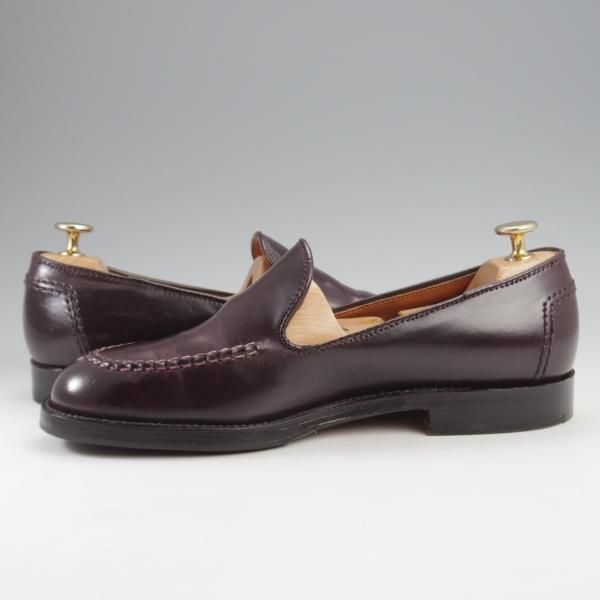 極美品★オールデン 6.5D【現行定価17万円程度★コードバン/ビームス別注/N6214】マディソン/スリッポン/ローファー/赤茶/ALDEN★k260