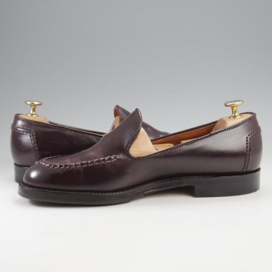 極美品★オールデン 6.5D【現行定価17万円程度★コードバン/ビームス別注/N6214】マディソン/スリッポン/ローファー/赤茶/ALDEN★k260