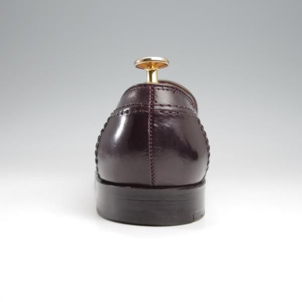 極美品★オールデン 6.5D【現行定価17万円程度★コードバン/ビームス別注/N6214】マディソン/スリッポン/ローファー/赤茶/ALDEN★k260