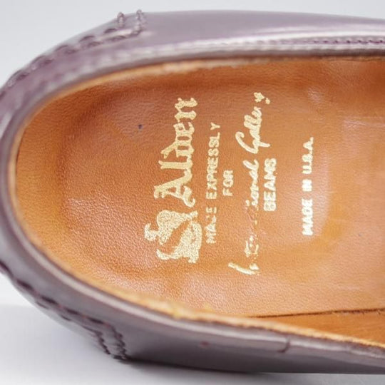 極美品★オールデン 6.5D【現行定価17万円程度★コードバン/ビームス別注/N6214】マディソン/スリッポン/ローファー/赤茶/ALDEN★k260