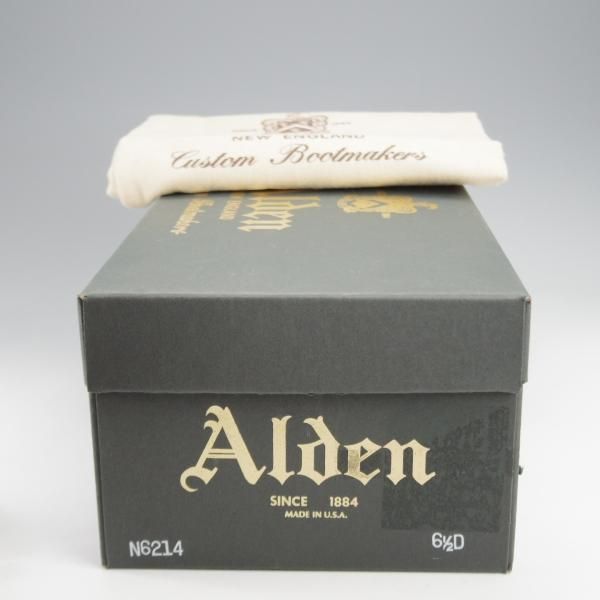 極美品★オールデン 6.5D【現行定価17万円程度★コードバン/ビームス別注/N6214】マディソン/スリッポン/ローファー/赤茶/ALDEN★k260