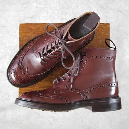 極美品★トリッカーズ SIZE 6.5【定価￥132,000-★ダイナイトソール/MALTON/モールトン】M2508/カントリーブーツ/赤茶/Tricker's★k261