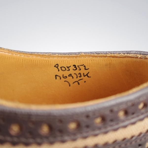 未使用★トリッカーズ SIZE 7【バートン同系モデル★ダイナイトソール/BOWOOD/カントリーシューズ】M6973/フルブローグ/Tricker's★k263