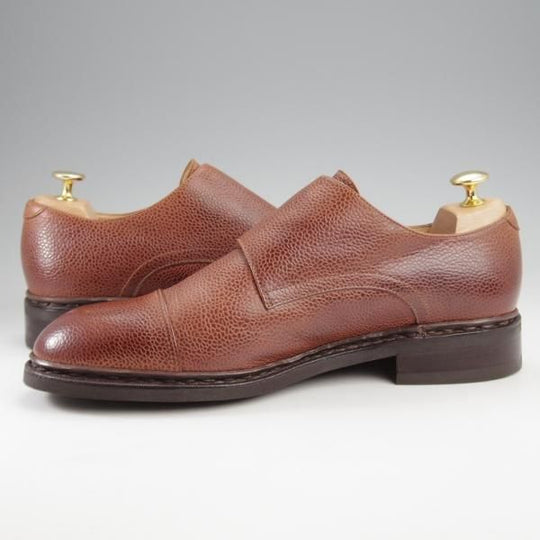 美品★パラブーツ SIZE 8.5【モデル定価￥90,200-★VIGNY/ヴィニー/ダブルモンク】グレインレザー/茶/メンズ/Paraboot★k264